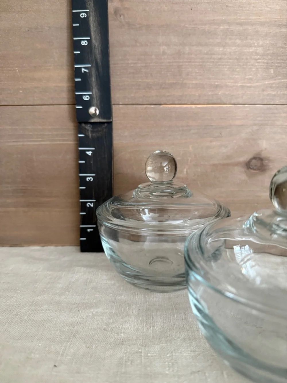 Clear Glass Lidded Bowls - Set of 2 - Picture 5 of 5